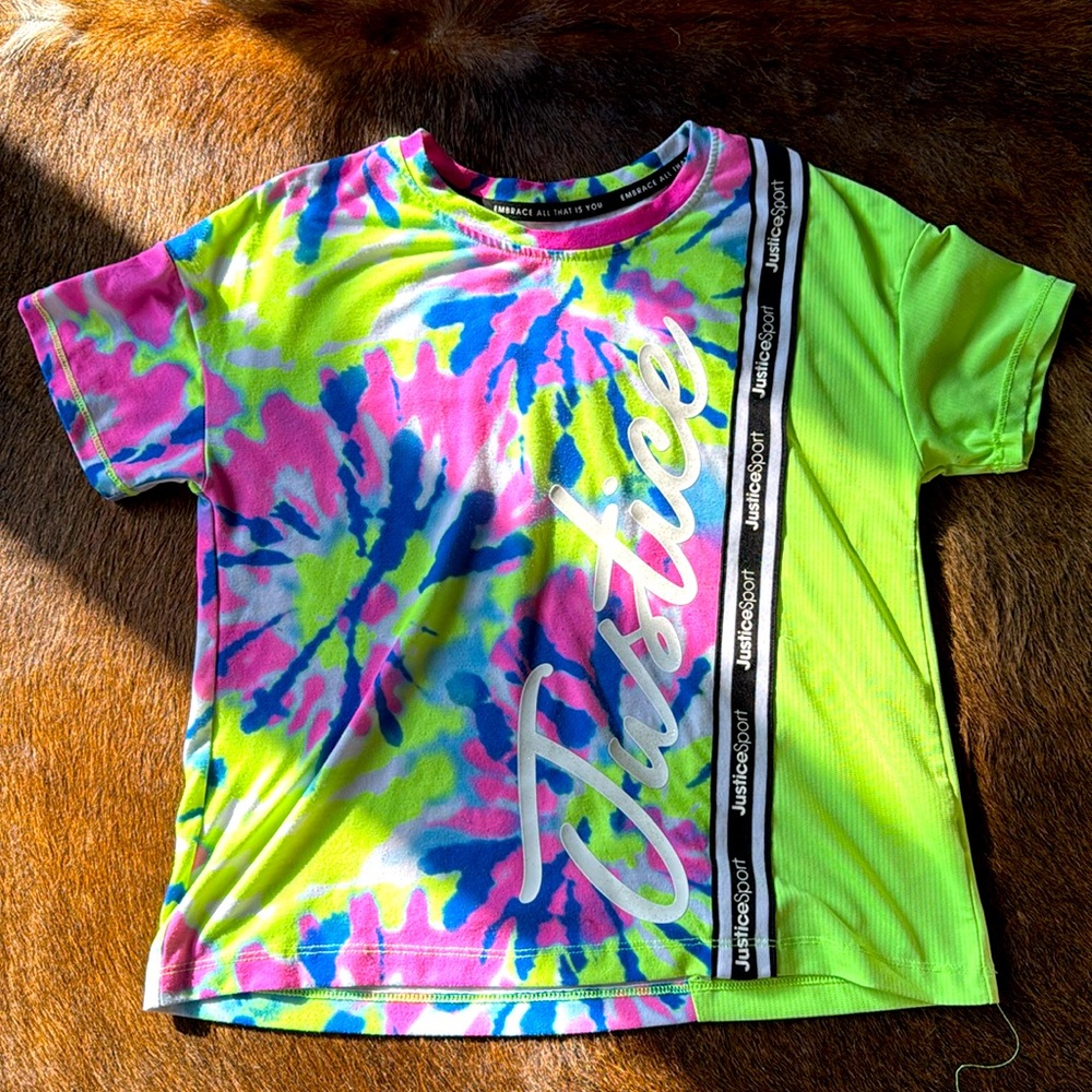 Justice t shirt. Good condition. Girls YS